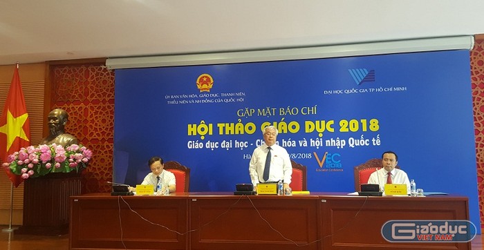 Hội thảo giáo dục năm 2018 với chủ đề “Giáo dục đại học – Chuẩn hóa và hội nhập quốc tế” sẽ chính thức được tổ chức vào ngày 17/8 tại Khách sạn Melia Hà Nội. (Ảnh: Thùy Linh)