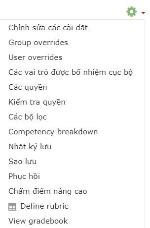 Định nghĩa các Rubric