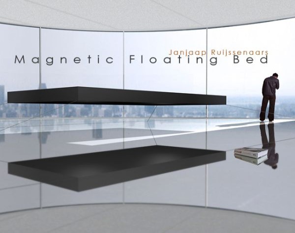 Magnetic Floating Giá: 1,6 triệu USD Đây là chiếc giường nổi độc đáo nhất thế giới. Nó nặng 900kg và được đặt nam châm cực mạnh bên dưới giúp cho nó lơ lửng ở trên không. Để chắc chắn rằng nó không “trôi” khi đang say giấc, nhà thiết kế Janjaap Ruijssenaars đã buộc cố định nó vào tường qua những sợi dây cáp mảnh.