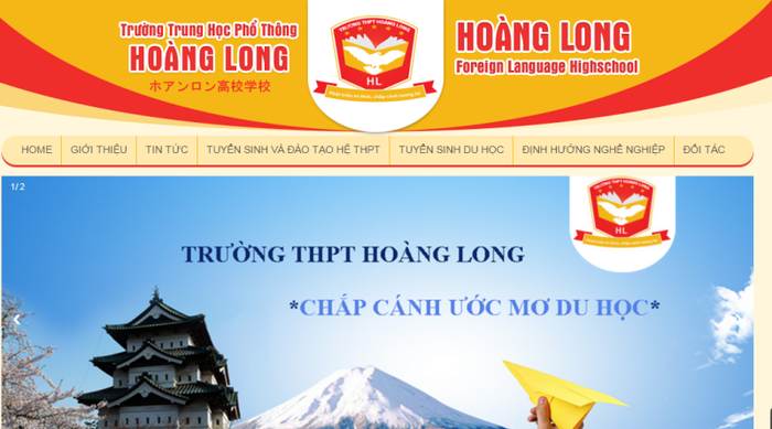 Trường Trung học phổ thông Hoàng Long có địa chỉ tại số 347 Đội Cấn, Ba Đình, Hà Nội. Ảnh truonghoanglong.edu.vn