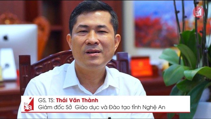 Thầy Thái Văn Thành, Giám đốc Sở Giáo dục và Đào tạo Nghệ An. Ảnh: baonghean.vn