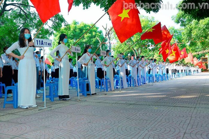 Học sinh toàn tỉnh Bắc Ninh sẽ khai giảng năm học mới bằng hình thức trực tiếp trên sóng Đài Phát thanh và Truyền hỉnh tỉnh. Ảnh minh hoạ: Báo Bắc Ninh