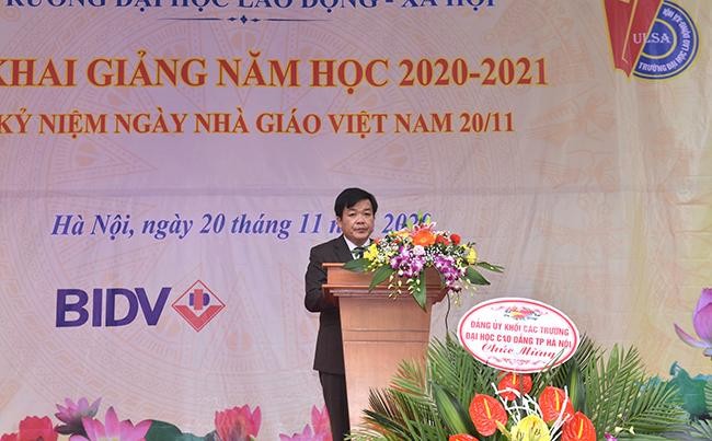 Phó Giáo sư, Tiến sĩ Lê Thanh Hà - Phó bí thư Đảng ủy, Chủ tịch Hội đồng Trường đại học Lao động - Xã hội. Ảnh: Bộ Lao động-Thương binh và Xã hội