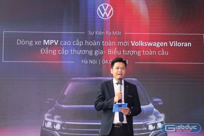Ông Nguyễn Như Trung - Giám đốc kinh doanh đại lý Volkswagen I.D Auto phát biểu tại buổi lễ.