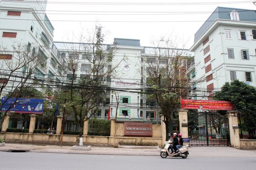 Trường Nguyễn Bỉnh Khiêm là một trong số ít 20% trường ngoài công lập của Hà Nội có cơ ngơi ổn định sau một thời gian dài vất vả tìm đất xây trường - Ảnh: Ngọc Thắng