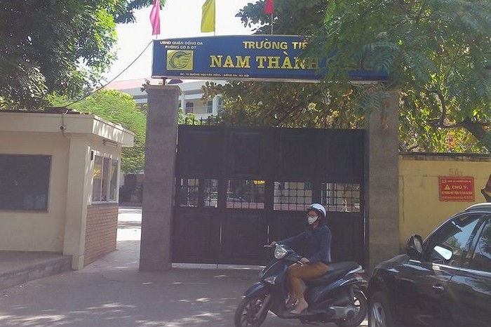 Trường tiểu học Nam Thành Công nơi triển khai chương trình dạy ngoại ngữ liên kết (ảnh Trinh Phúc).