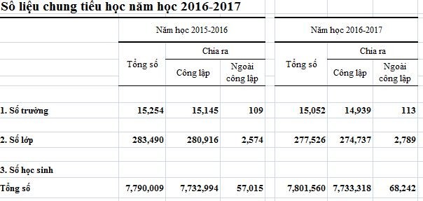 Trường ngoài công lập vẫn chiếm một tỉ lệ rất nhỏ trong hệ thống trường học hiện nay (ảnh Bạch Đằng).