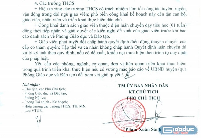 Điều chuyển giáo viên theo kiểu cơ học sẽ tạo hệ lụy về chuyên môn khó lường (ảnh Trinh Phúc).