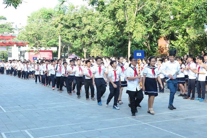 Thầy trò trường Lương Thế Vinh bắt đầu một năm học mới tràn đầy hứng khởi và năng lượng (ảnh: CTV).