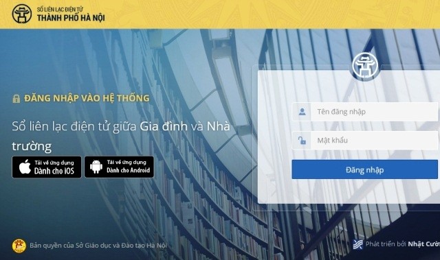 Hiện Sở Giáo dục và Đào tạo Hà Nội đã có phần mềm sổ liên lạc điện tử miễn phí để phụ huynh theo dõi hoạt động học tập của các con (ảnh báo nhân dân).