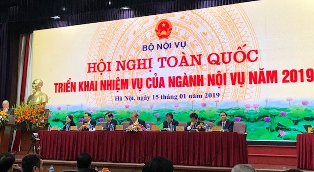 Hội nghị trực tuyến toàn quốc triển khai công tác ngành Nội vụ (ảnh nguồn TTXVN).