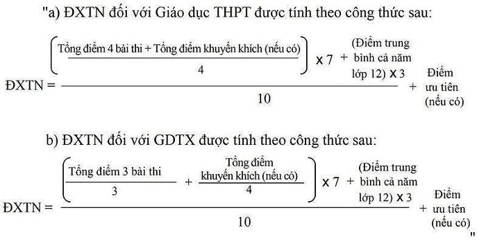 Công thức xét điểm tốt nghiệp năm 2019 (ảnh Trinh Phúc).