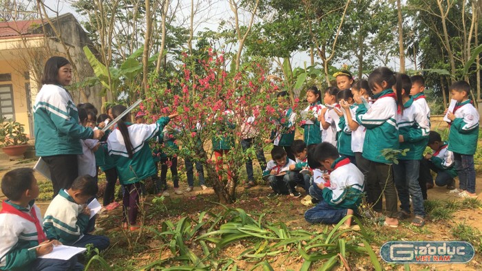 Những tiết học như thế này, giúp học sinh dân tộc có thêm vốn từ ngữ phổ thông để sử dụng trong bài văn của mình (ảnh do nhân vật cung cấp).