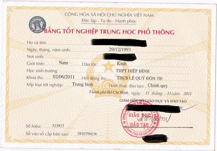 Bằng tốt nghiệp là thành quả học tập đèn sách của học sinh, nên người cấp cũng phải là người có đủ uy tín (ảnh minh họa).