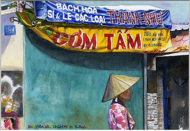 Cơm Tấm... những cửa hàng nhỏ bé vẫn thường xuất hiện trên những con phố của Việt Nam.