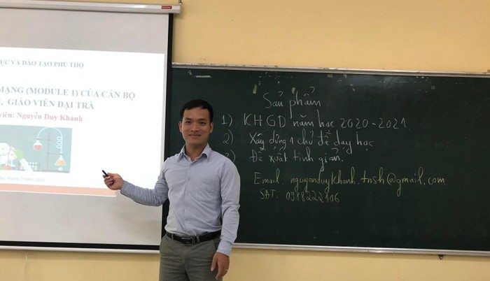 Thầy Nguyễn Duy Khánh, giáo viên môn Sinh, Trường Trung học phổ thông chuyên Hùng Vương, Phú Thọ (Ảnh: NVCC)
