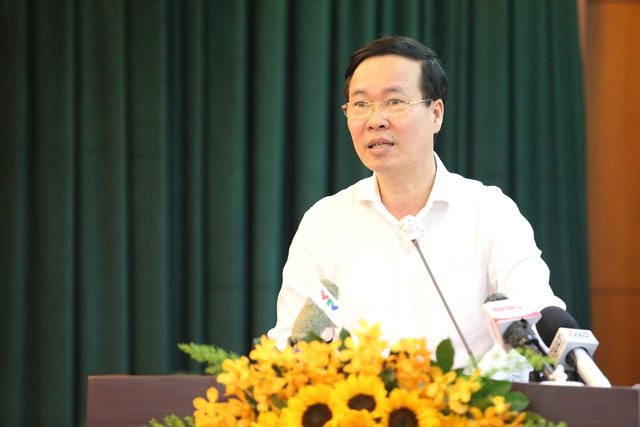 Thường trực Ban Bí thư Võ Văn Thưởng phát biểu tại Hội thảo. Ảnh: VGP/Vũ Phong