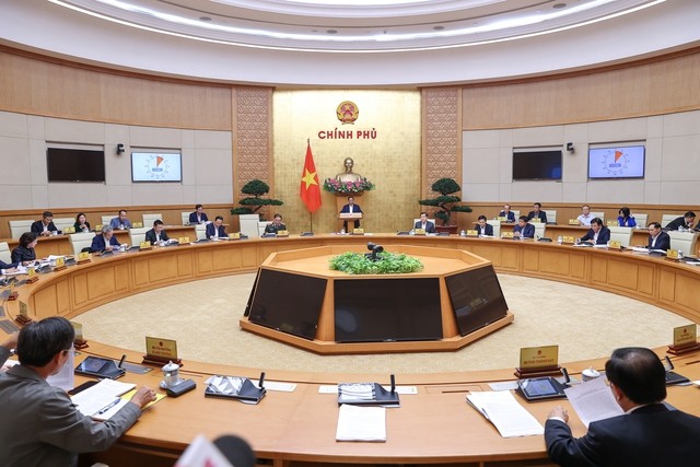 Phiên họp Chính phủ thường kỳ tháng 02/2023. Ảnh: baochinhphu.vn