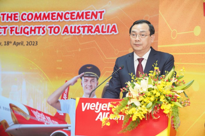 ổng cục trưởng Tổng cục Du lịch Nguyễn Trùng Khánh phát biểu tại sự kiện