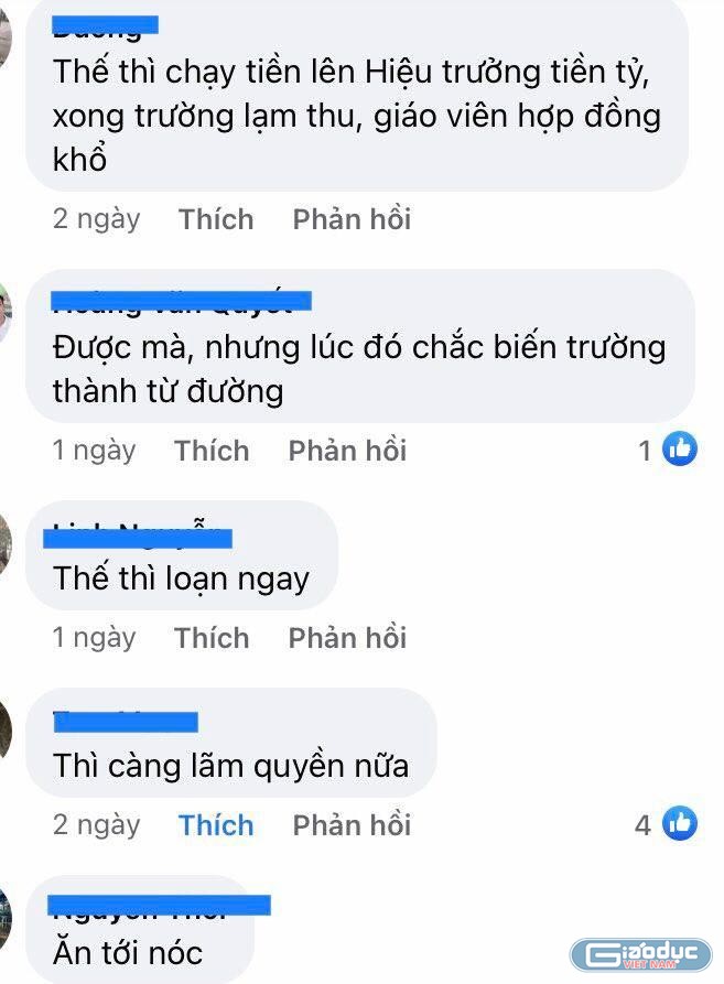 Giáo giới ngày nay mất nhiều niềm tin vào hiệu trưởng. (Ảnh: Lâm Ly)