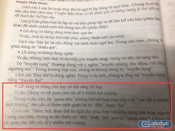Sách giáo khoa hướng dẫn giải bài tập tiếng Việt. (Ảnh: CTV)