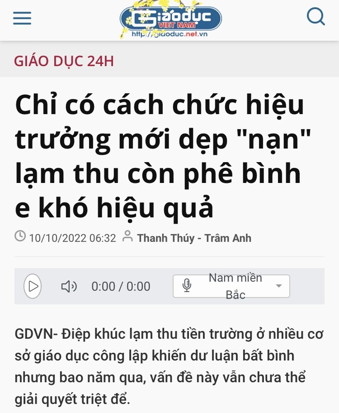 Một bài viết của đồng tác giả nhận được nhiều sự quan tâm của bạn đọc. (Ảnh chụp màn hình)