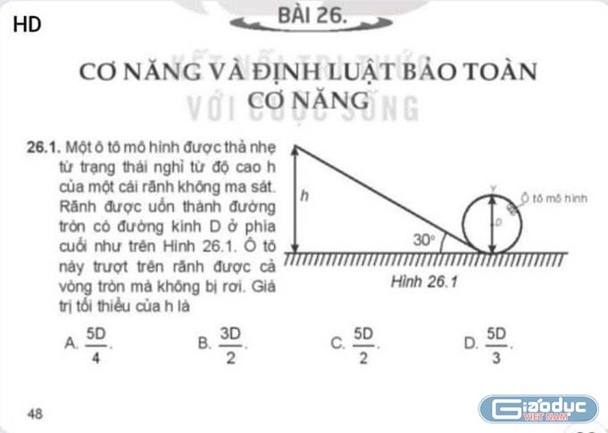 Ảnh 4. Bài tập trong sách giáo khoa Vật lí 10. (Ảnh: Mai Văn Túc)