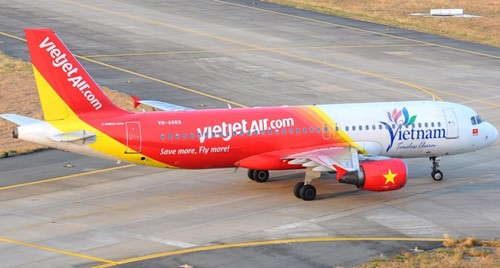 Vietjet đã tiên phong sơn lên tàu bay biểu tượng du lịch Việt Nam. Ảnh: Vietjet