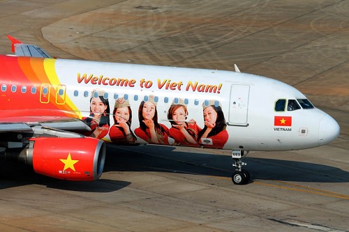 Hình ảnh tiếp viên của Vietjet trẻ trung, năng động. Ảnh: Vietjet