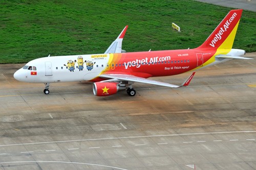 Những chú Minion ngộ nghĩnh. Ảnh: Vietjet