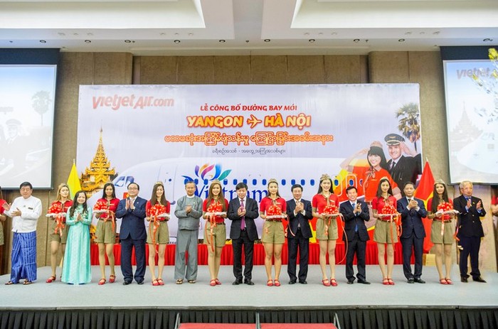 Vietjet công bố đường bay mới Hà Nội-Yangon.