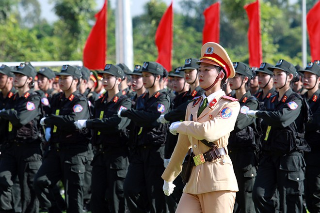 Năm nay Sơn La có nhiều thí sinh trúng tuyển vào khối trường công an. Ảnh chỉ mang tính chất minh họa từ Học viện Cảnh sát nhân dân.