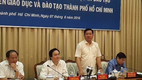 Bí thư Đinh La Thăng: Giáo dục hội nhập là không có chạy trường, chạy lớp (ảnh: P.L)