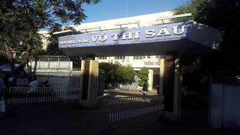 Điểm thi trường THPT Võ Thị Sáu, quận Bình Thạnh, nơi cản trở tác nghiệp của phóng viên (ảnh: P.L)