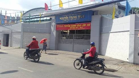 Trường Nguyễn Trung Trực có dạy ôn tập hè cho học sinh khối 9 lên 10 trúng tuyển vào trường (ảnh: P.L)