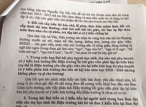 Trích kết luận thanh tra số 06, nội dung 6, bà Ý Vân dùng ngôn từ khó nghe với đồng nghiệp (ảnh: P.L)