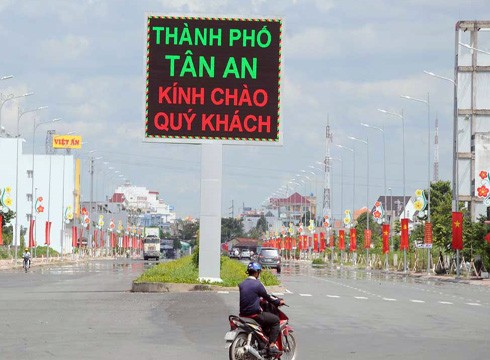Địa bàn thành phố Tân An, nơi ông Quang trình báo mất trộm với số tiền lớn (ảnh: baodauthau.vn)
