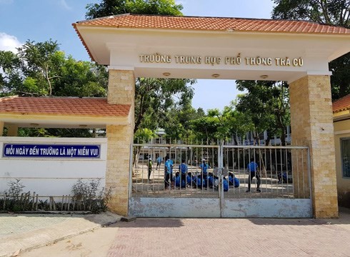 Trường trung học phổ thông Trà Cú, tỉnh Trà Vinh, nơi bà Thu đã từng là giáo viên (ảnh: P.L)