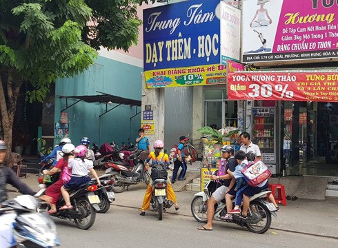 Trung tâm dạy thêm học thêm ở địa chỉ 177B đường Gò Xoài (ảnh: P.L)