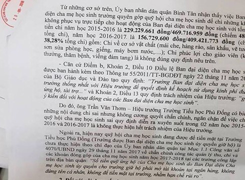 Trích thông báo 1080 của Chủ tịch Ủy ban nhân dân quận Bình Tân ra ngày 25/6 (Ảnh: P.L)