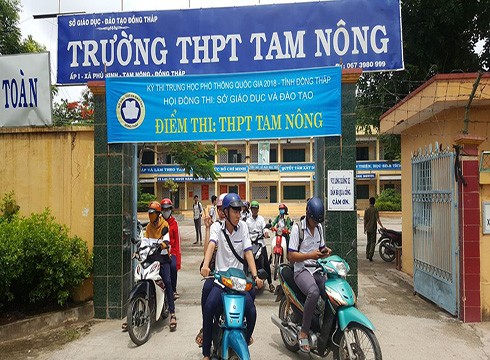 Thí sinh Đồng Tháp tại kỳ thi trung học phổ thông quốc gia năm 2018 (ảnh: dntu.edu.vn)