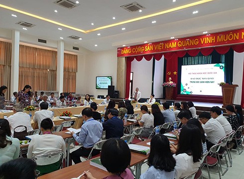 Hội thảo khoa học “Đạo đức nhà giáo trong bối cảnh hiện nay” ngày 8/6 (ảnh: P.L)