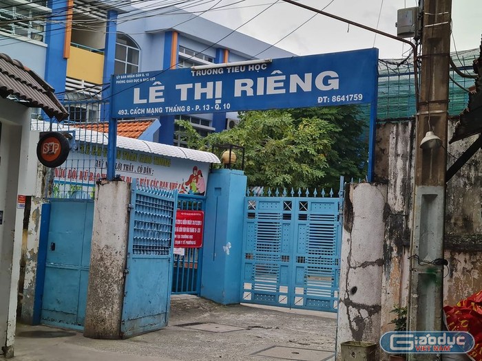 Trường tiểu học Lê Thị Riêng, quận 10, Thành phố Hồ Chí Minh (ảnh: P.L)