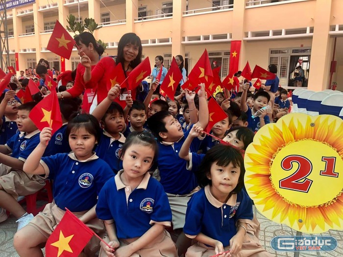 Học sinh Thành phố Hồ Chí Minh trong một dịp khai giảng năm học mới (ảnh minh họa: P.N)