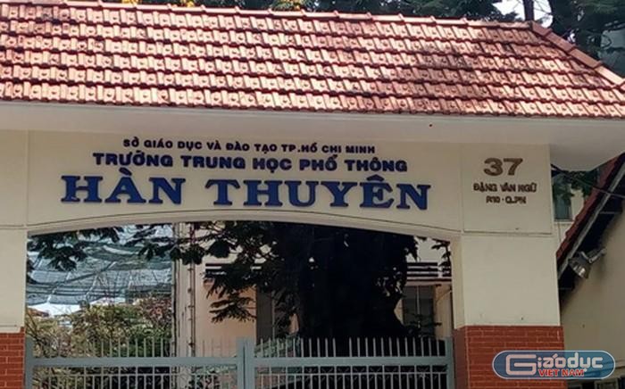 Trường trung học phổ thông Hàn Thuyên, quận Phú Nhuận, TPHCM (ảnh minh họa: H.L)