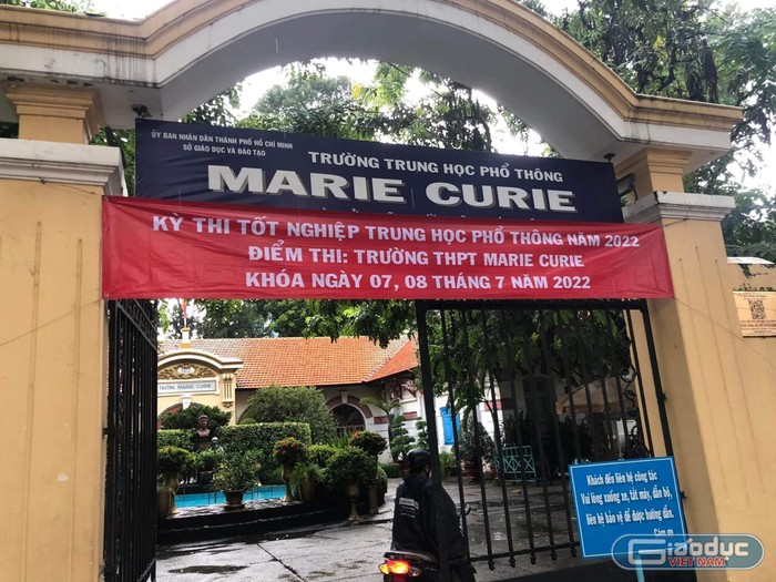 Điểm thi trường trung học phổ thông Marie Curie, quận 3, Thành phố Hồ Chí Minh (ảnh: L.P)