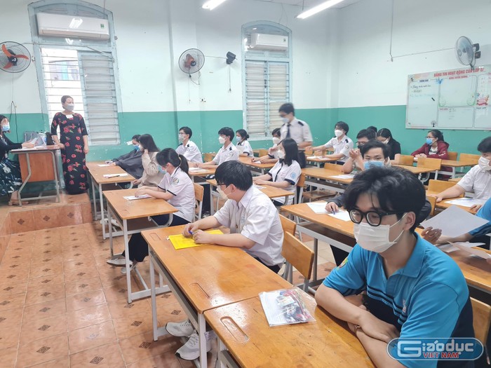 Thí sinh Thành phố Hồ Chí Minh dự kỳ thi tốt nghiệp trung học phổ thông năm 2022 (ảnh: P.L)