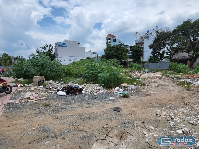 Một khu đất được quy hoạch để xây trường ở phường Bình Hưng Hòa A (ảnh: P.L)