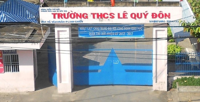 Trường trung học cơ sở Lê Quý Đôn, thành phố Thủ Đức, Thành phố Hồ Chí Minh (ảnh minh họa từ website trường).