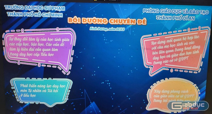 Lớp bồi dưỡng thường xuyên chuyên đề này được tổ chức theo hình thức trực tuyến (ảnh: GVCC)